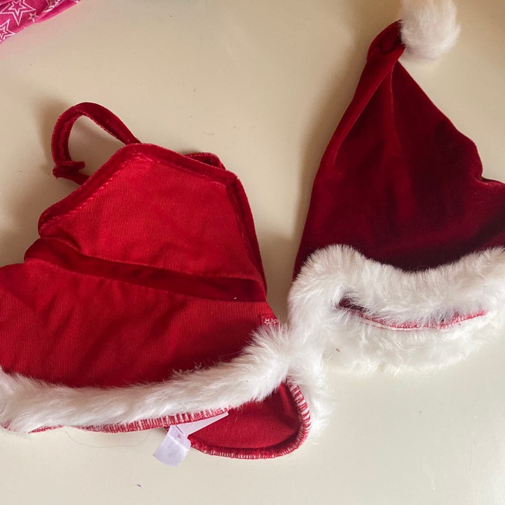 American Girl Doll Christmas Santa Clause Apron and Hat